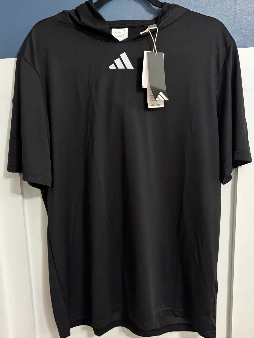 Adidas Men’s Black Performance Hooded T-Shirt